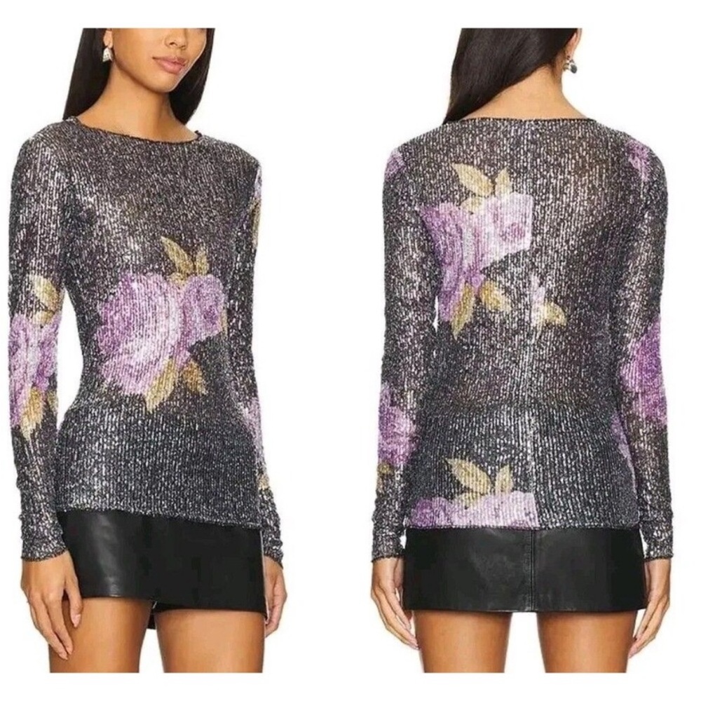 NWT Free People Gold Rush Sequin Top
